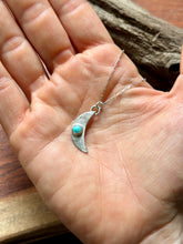 Load image into Gallery viewer, Carico Lake Turquoise Crescent Moon Necklace
