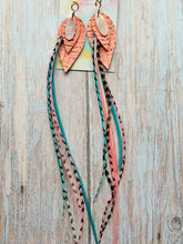 Load image into Gallery viewer, Light As A Feather FUN Rooster Feather Gold Earrings