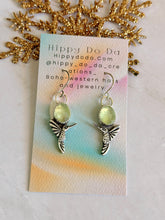 Load image into Gallery viewer, TBFL Collection, Prehnite Hummingbird Sterling Silver Dangle Earrings