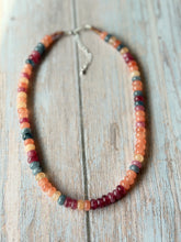 Load image into Gallery viewer, Spiced Apple Gemmy Necklace, Silver Clasp