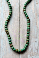 Load image into Gallery viewer, Autumn Refresh Vintage Green Trade Beads Necklace