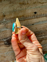 Load image into Gallery viewer, Kingman Turquoise, Sterling Silver Ring, Size 8.5