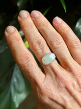 Load image into Gallery viewer, SALTY COLLECTION Oval Mother of Pearl Sterling Silver Ring, Size 9-9.25