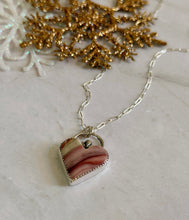 Load image into Gallery viewer, TBFL Collection, Windy Mountain Agate Sterling Silver Heart Necklace