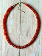 Load image into Gallery viewer, Tangerine Gemmy Necklace, Gold Clasp