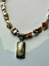 Load image into Gallery viewer, Mermaid Blushful Baroque Pearl Sterling Silver Statement Necklace