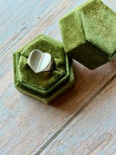 Load image into Gallery viewer, Vintage Concave HeartRing, Sterling Silver Size