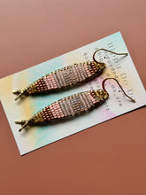 Load image into Gallery viewer, Beaded Brass Fish Earrings