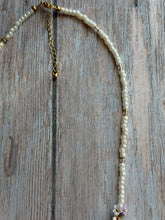 Load image into Gallery viewer, Vintage Amazoite Heart and Floral Beaded Necklace