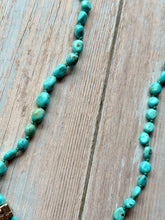 Load image into Gallery viewer, Autumn Refresh Hand Knotted Campitos Turquoise and Sterling Silver Heart Charm Necklace