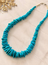 Load image into Gallery viewer, TBFL Collection, Vibrant Kingston Turquoise Graduated Beaded Necklace