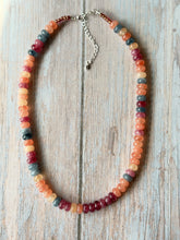 Load image into Gallery viewer, Spiced Apple Gemmy Necklace, Silver Clasp