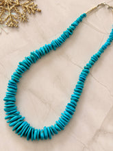 Load image into Gallery viewer, TBFL Collection, Vibrant Kingston Turquoise Graduated Beaded Necklace
