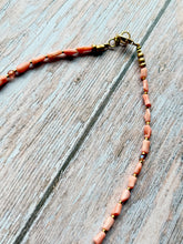 Load image into Gallery viewer, Autumn Refresh Vintage Heart Pendant and Pink Coral Necklace

