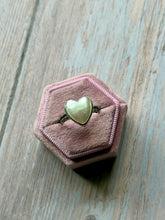 Load image into Gallery viewer, SALTY COLLECTION Heart Shaped Mother of Pearl Sterling Silver Ring, Size 8-8.25
