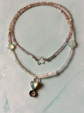 Load image into Gallery viewer, Aquamarine and Tiny Quartz Gemstone Necklace
