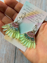 Load image into Gallery viewer, Boho Beaded Fan Earrings
