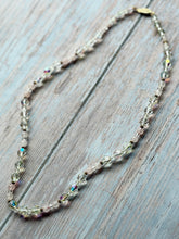 Load image into Gallery viewer, Autumn Refresh Hand Knotted Rose Quartz and Swarovski Crystal Vintage Necklace
