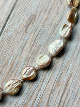 Load image into Gallery viewer, Blush Rectangular Baroque Pearl Necklace
