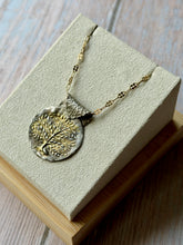 Load image into Gallery viewer, Mixed Metal Sterling and Gold Tree of Life Necklace
