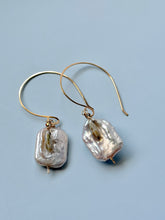 Load image into Gallery viewer, Treasure Trunk Baroque Freshwater Pearl Hammered Dangle Earrings
