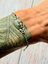 Load image into Gallery viewer, Number 8 Turquoise Sterling Silver Bracelet

