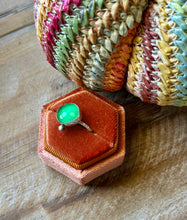 Load image into Gallery viewer, Green Onyx Sterling Silver Ring, Size 7
