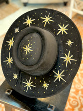 Load image into Gallery viewer, The Mazzy Hat, Black Wide Brim Fedora
