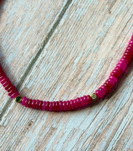 Load image into Gallery viewer, Fuchsia Rhinestone Beaded  Necklace
