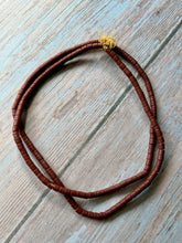 Load image into Gallery viewer, Vintage Cinnamon Brown Trade Tube Beads For Jewelry Making
