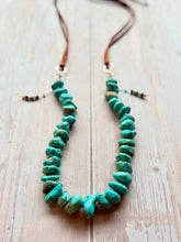 Load image into Gallery viewer, Autumn Refresh  Rugged Kingman Nugget Leather Adjustable Necklace
