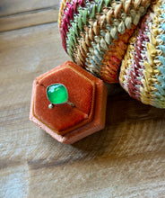 Load image into Gallery viewer, Green Onyx Sterling Silver Ring, Size 7
