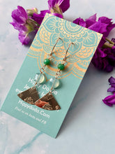 Load image into Gallery viewer, Color Therapy Aqua Chalcedony and Chrysoprase Bohemian Gold Fill Dangles
