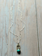 Load image into Gallery viewer, Southwestern Sierra Bella, turquoise and Sterling silver cactus necklace
