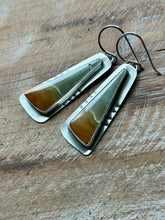 Load image into Gallery viewer, Matte Sterling Silver Picture Jasper Earrings
