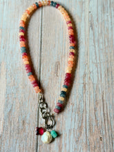 Load image into Gallery viewer, Spiced Apple Jade Beaded Carabiner Necklace
