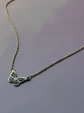 Load image into Gallery viewer, Vintage Sterling Silver and Vermeil Butterfly Necklace
