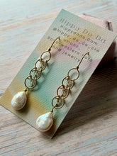 Load image into Gallery viewer, Baroque Freshwater Pearl Cascade Dangle Earrings
