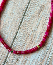 Load image into Gallery viewer, Fuchsia Rhinestone Beaded  Necklace
