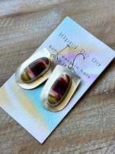 Load image into Gallery viewer, Matte Mookaite Jasper  Picturesque Sterling Silver Earrings
