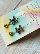 Load image into Gallery viewer, Vintage Multi Gemstone Sterling Silver Earrings
