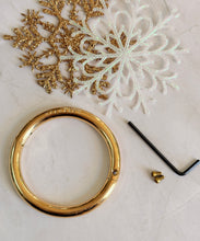 Load image into Gallery viewer, TBFL Collection, SAVAGE, Solid Brass Bull Ring Bracelet and Hardware
