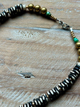 Load image into Gallery viewer, Rustic African Turquoise and Bone Beaded Necklace
