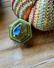 Load image into Gallery viewer, Flashy Blue Labradorite  Sterling Silver Ring, Size 10
