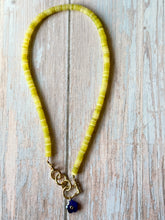 Load image into Gallery viewer, Chartreuse Jade Beaded Carabiner Necklace
