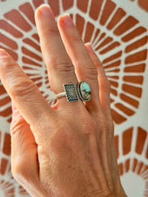 Load image into Gallery viewer, Dry Creek Turquoise and  Sterling Silver Open Ring
