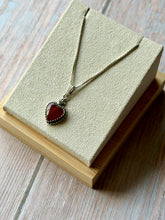 Load image into Gallery viewer, Heart Shaped Carnelian Sterling Silver Necklace
