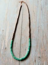 Load image into Gallery viewer, Royston Turquoise and Rustic Copper Forever Necklace
