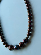 Load image into Gallery viewer, Beautiful Peacock Iridescent Luster Baroque Pearl Statement Necklace
