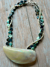 Load image into Gallery viewer, SALTY COLLECTION Vintage Shell Buckle Multi Strand Sterling Silver Necklace
